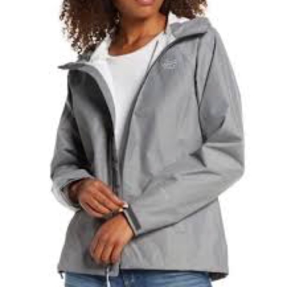 The North Face Women’s Magnolia Waterproof Gray Rain Jacket Small
